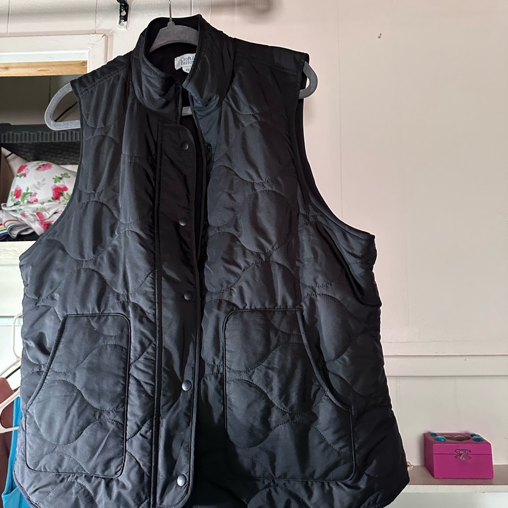 Black Quilted Vest
